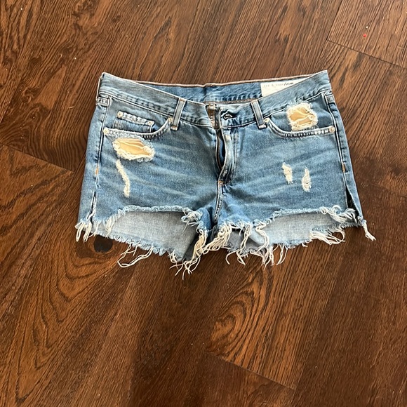 Rag n’ Bone denim frayed shorts - Picture 1 of 2